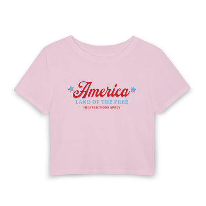 America Land of The Free Restrictions Apply - Baby Tee