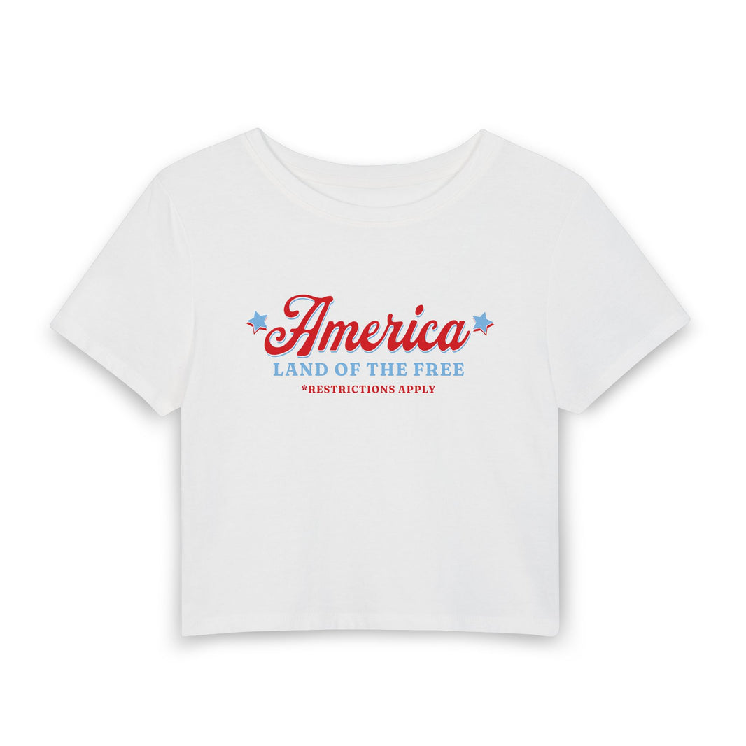 America Land of The Free Restrictions Apply - Baby Tee
