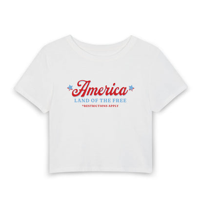 America Land of The Free Restrictions Apply - Baby Tee