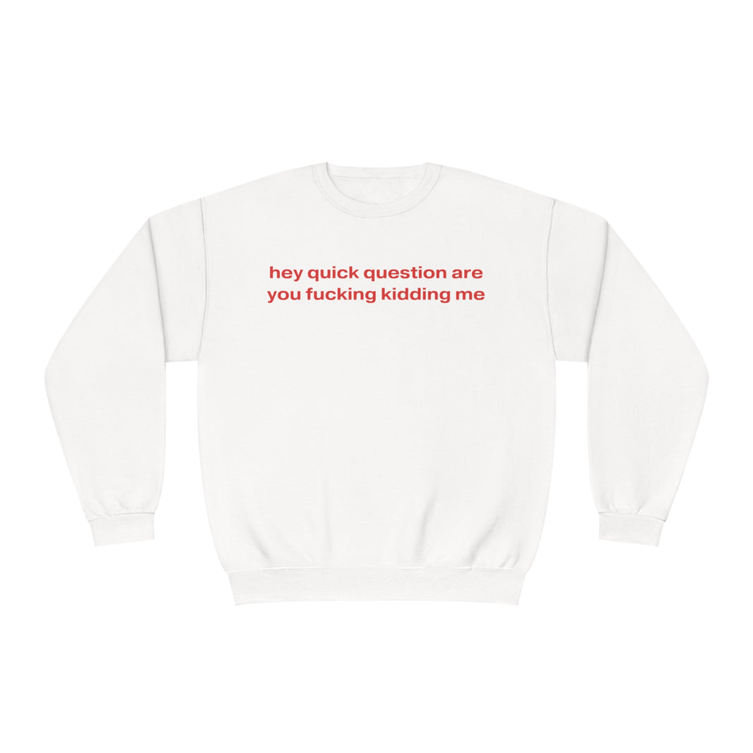 Hey Quick Question Are You Fucking Kidding